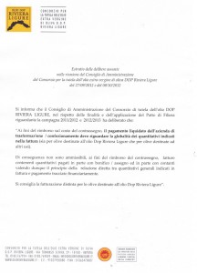 Estratto delle delibere assunte nelle riunioni del Consiglio di Amministrazione.